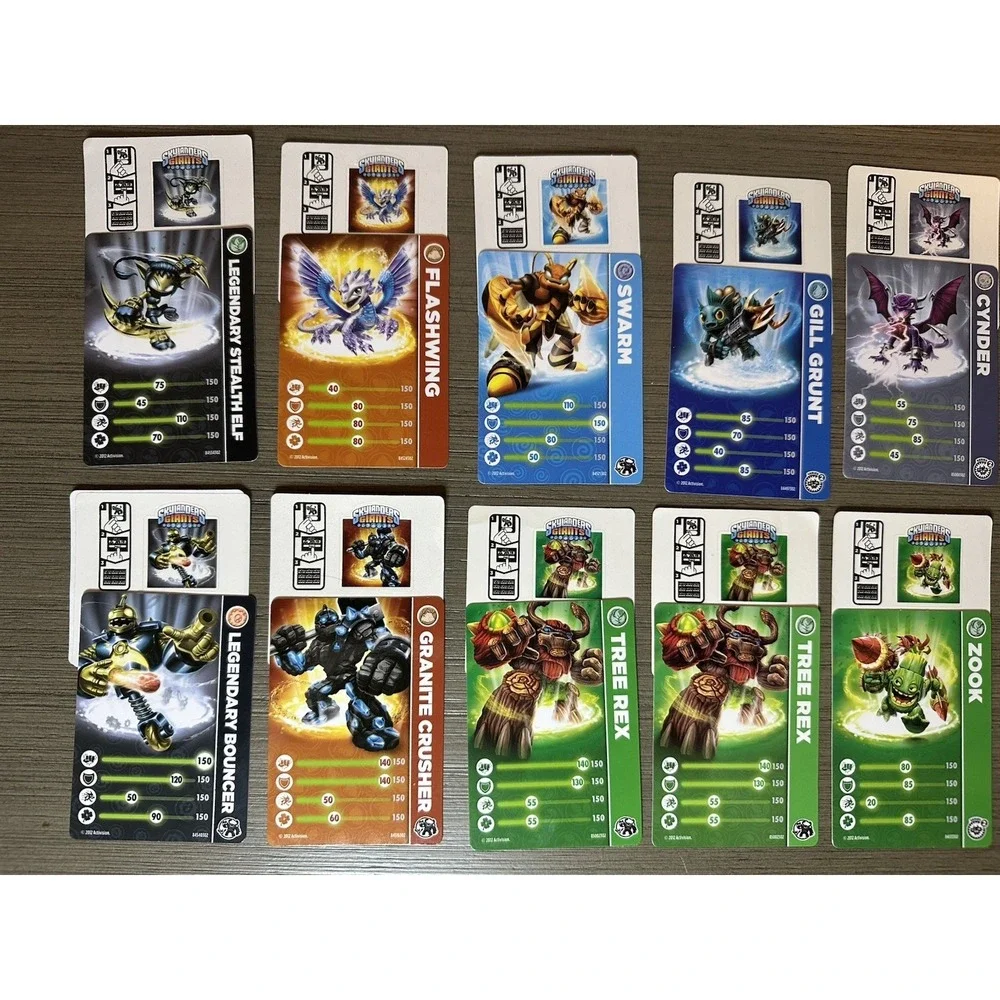 Skylanders Giants 14 Character Cards and 13 Stickers Lot